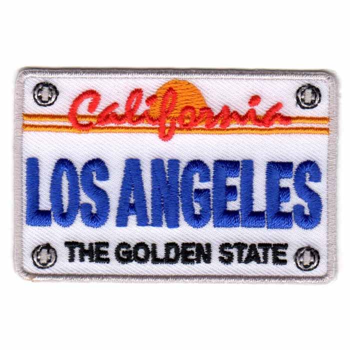 LOS ANGELES License Plate Souvenir Embroidered Iron On Patch - 4608