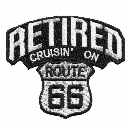 Retired Patch - Cruisin on Route 66 – Iron On US Road Sign – Souvenir Travel 3"