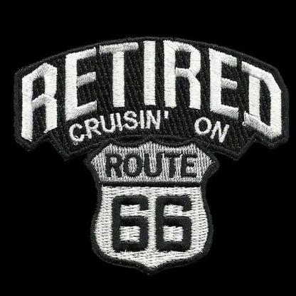 Retired Patch - Cruisin on Route 66 – Iron On US Road Sign – Souvenir Travel 3"