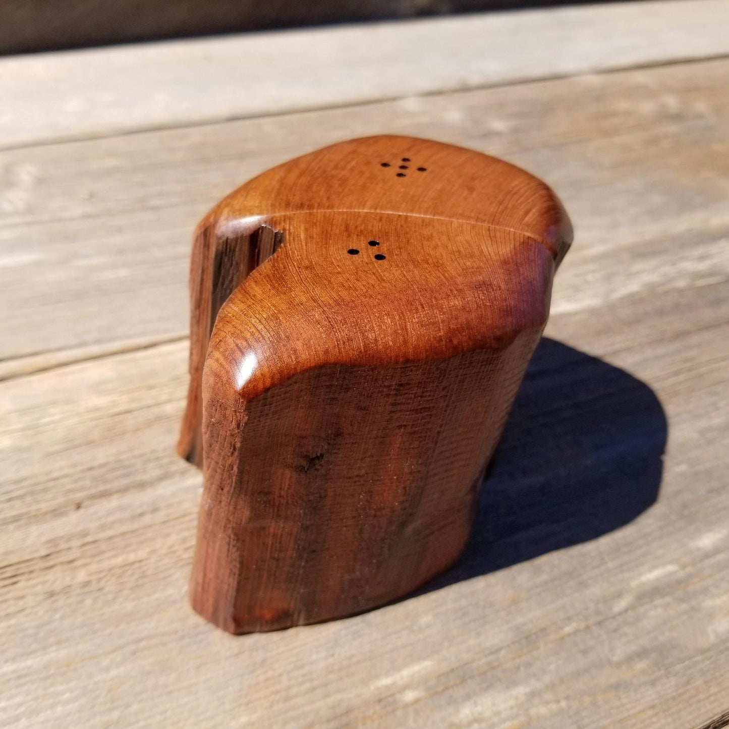 Redwood Rustic Salt and Pepper Shakers Set Handmade Anniversary Wedding #387 Housewarming Christmas California Wood