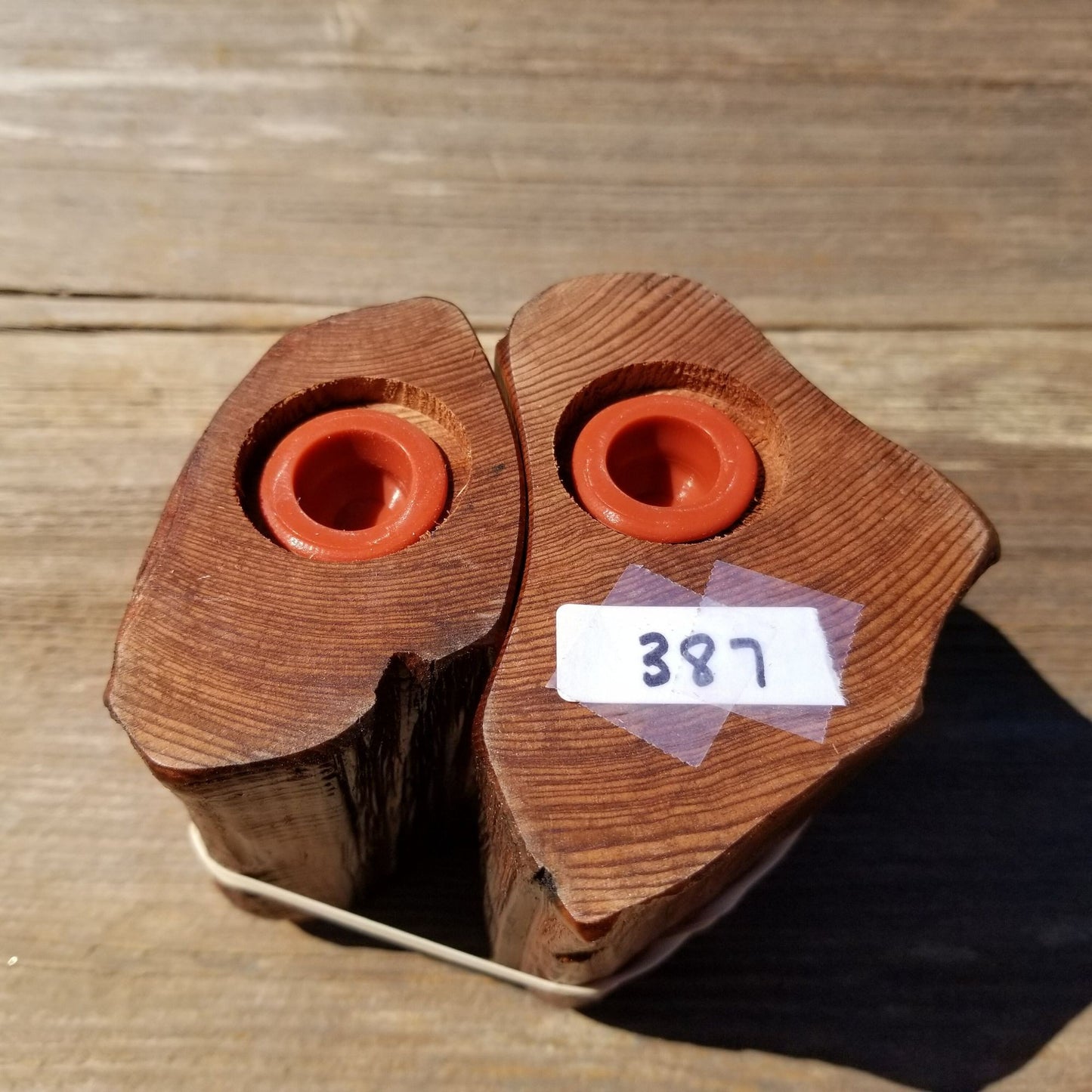 Redwood Rustic Salt and Pepper Shakers Set Handmade Anniversary Wedding #387 Housewarming Christmas California Wood