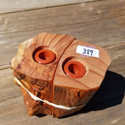 Salt and Pepper Shakers Set Rustic Wood Redwood Handmade #389 California Souvenir Holiday Gift Man Cave Cabin Lodge Decor