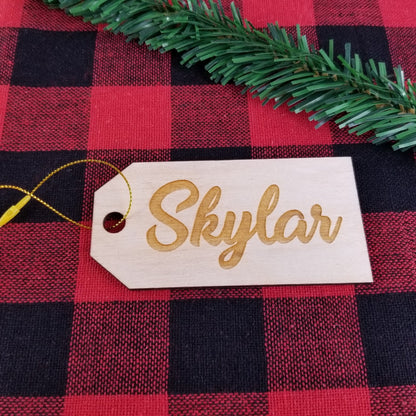 Personalized Christmas Stocking Name Tags - Wood Name Tags - Personalized Gift Tags - Christmas Rustic Country Farmhouse - Ornament