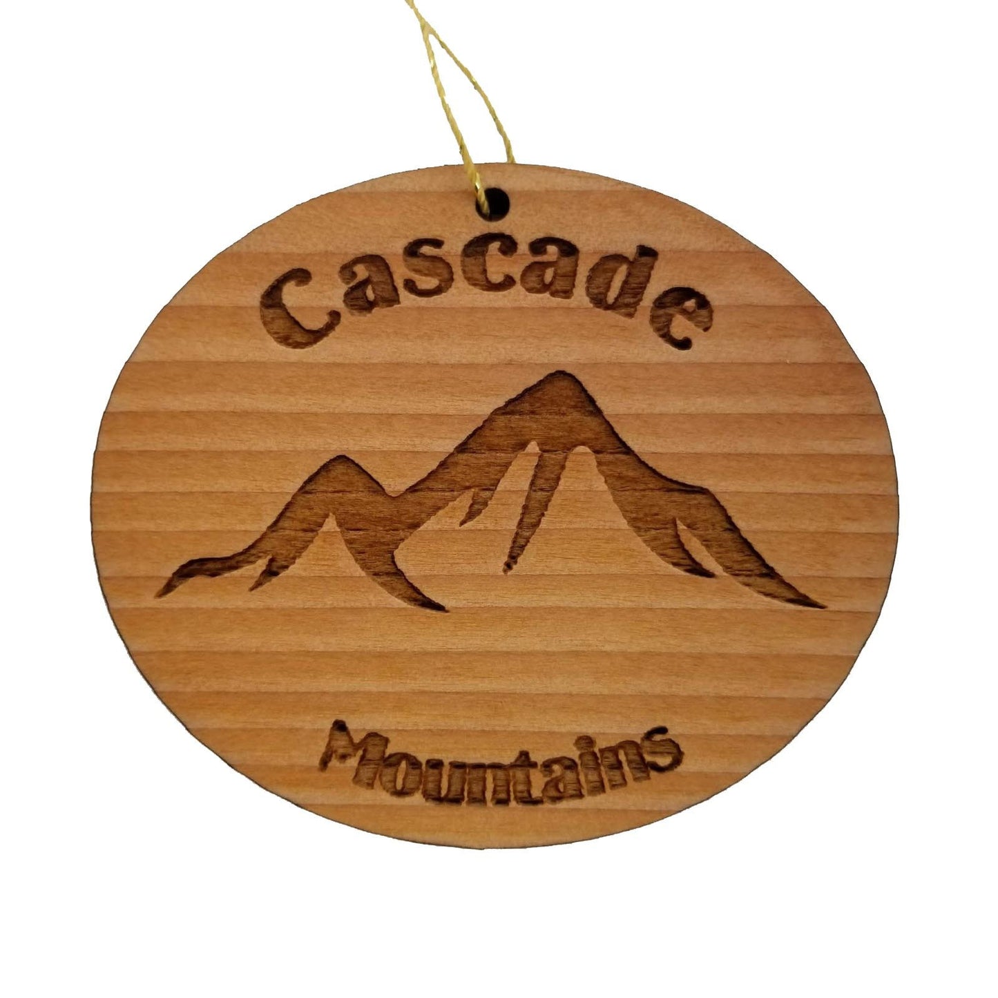 Cascade Mountains Ornament Handmade Wood Ornament Souvenir