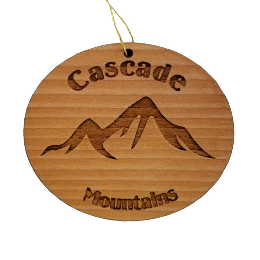 Cascade Mountains Ornament Handmade Wood Ornament Souvenir