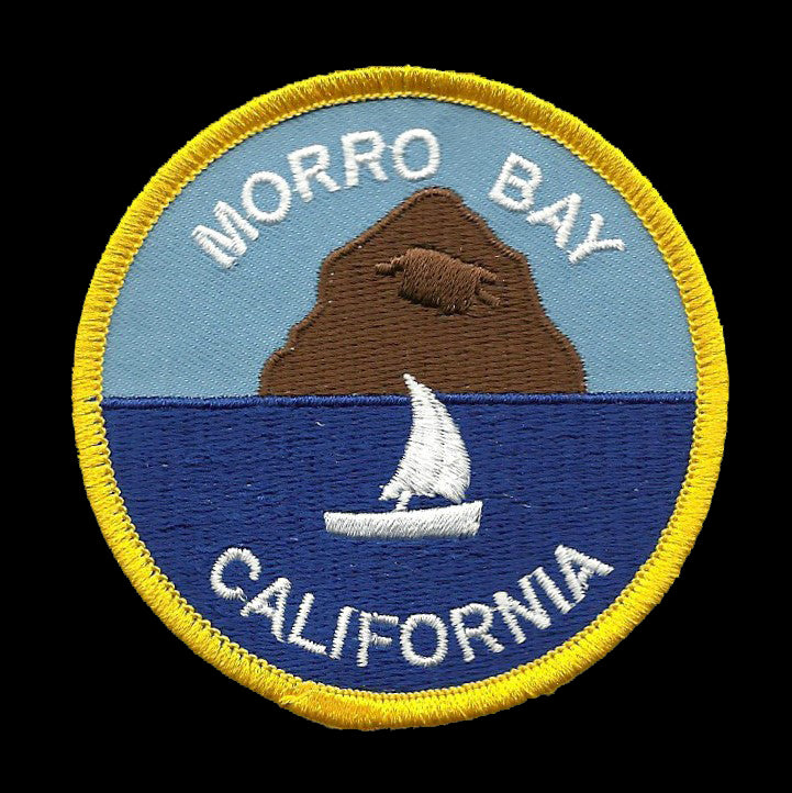 California Patch - Morro Bay Rock Iron On Patch Souvenir Badge Emblem