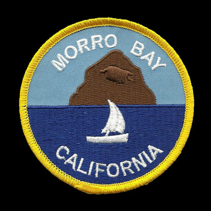 California Patch - Morro Bay Rock Iron On Patch Souvenir Badge Emblem