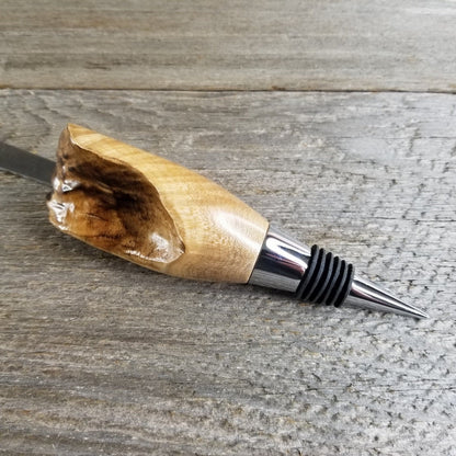 Wine Stopper Maple Live Edge - Rustic - Handmade Wood Gift - #309