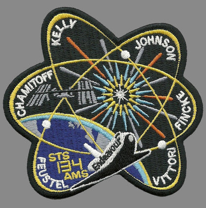 NASA STS-134 AMS Endeavour Iron On Patch Souvenir Badge Emblem