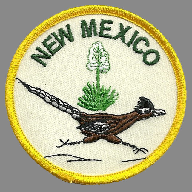 New Mexico Patch - Roadrunner - Agave Plant Iron on Souvenir Badge Emblem