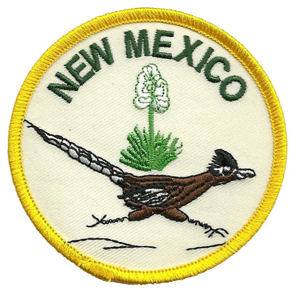 New Mexico Patch - Roadrunner - Agave Plant Iron on Souvenir Badge Emblem