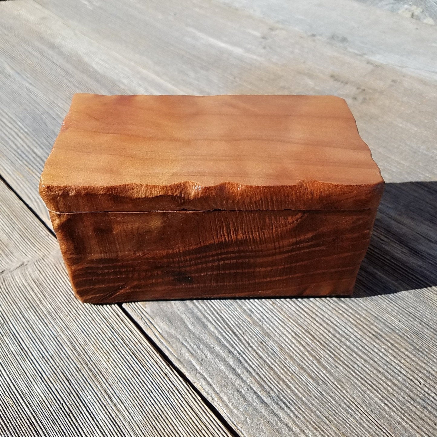 Handmade Wood Box with Redwood Rustic Handmade Jewelry Box California Redwood Jewelry Box Storage Box Limb Box #349 Coin Box