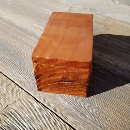 Handmade Wood Box with Redwood Rustic Handmade Jewelry Box California Redwood Jewelry Box Storage Box Limb Box #349 Coin Box