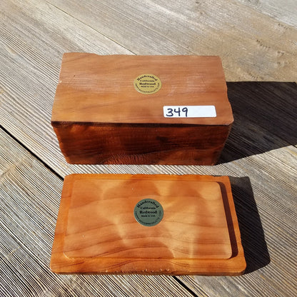 Handmade Wood Box with Redwood Rustic Handmade Jewelry Box California Redwood Jewelry Box Storage Box Limb Box #349 Coin Box