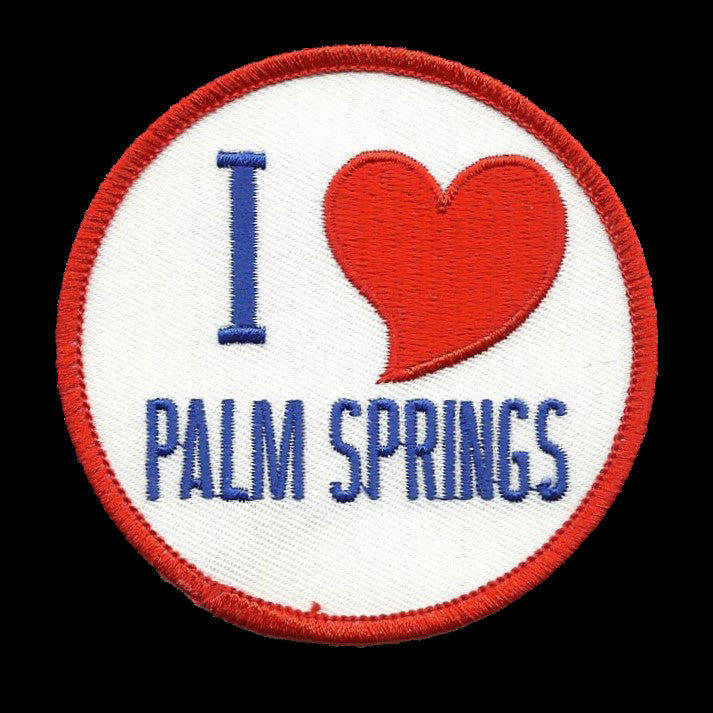 Palm Springs Patch - I Love Palm Springs - Iron On California Souvenir Badge Emblem