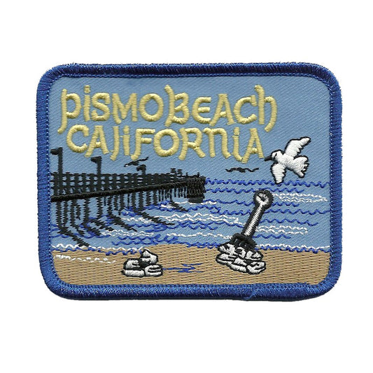 Pismo Beach Pier California Iron On Patch Souvenir Badge Emblem