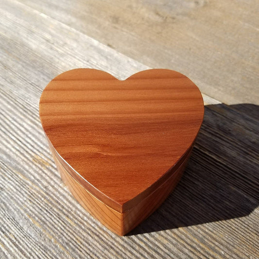 Handmade Wood Box with Redwood Heart Ring Box California Redwood #347 Engagement Ring Box Wedding Proposal