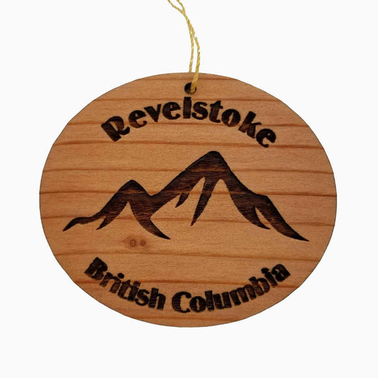 Revelstoke BC Ornament Handmade Wood Ornament British Columbia Canada Souvenir Mountain Ski Resort