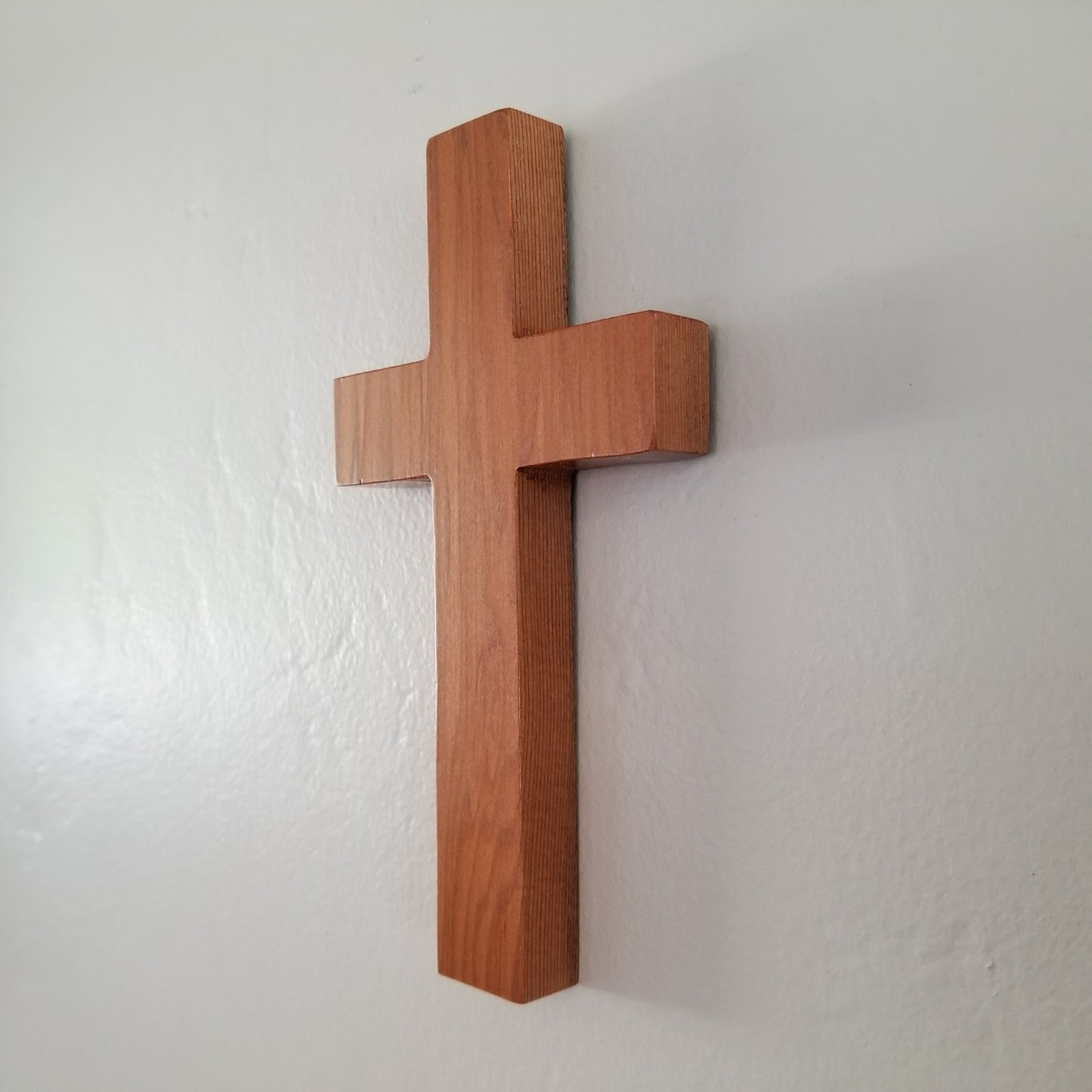 Wood Wall Cross - Wooden Cross - Redwood Cross - Cross 7 Inch