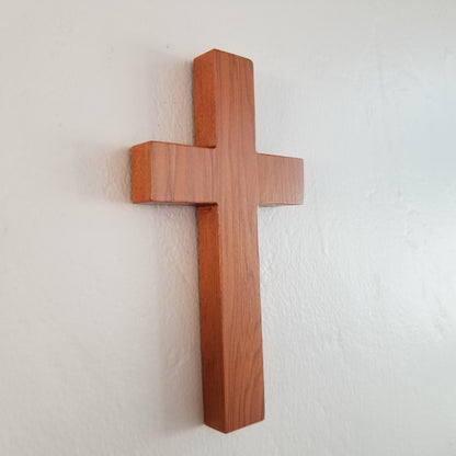 Wood Wall Cross - Wooden Cross - Redwood Cross - Cross 7 Inch