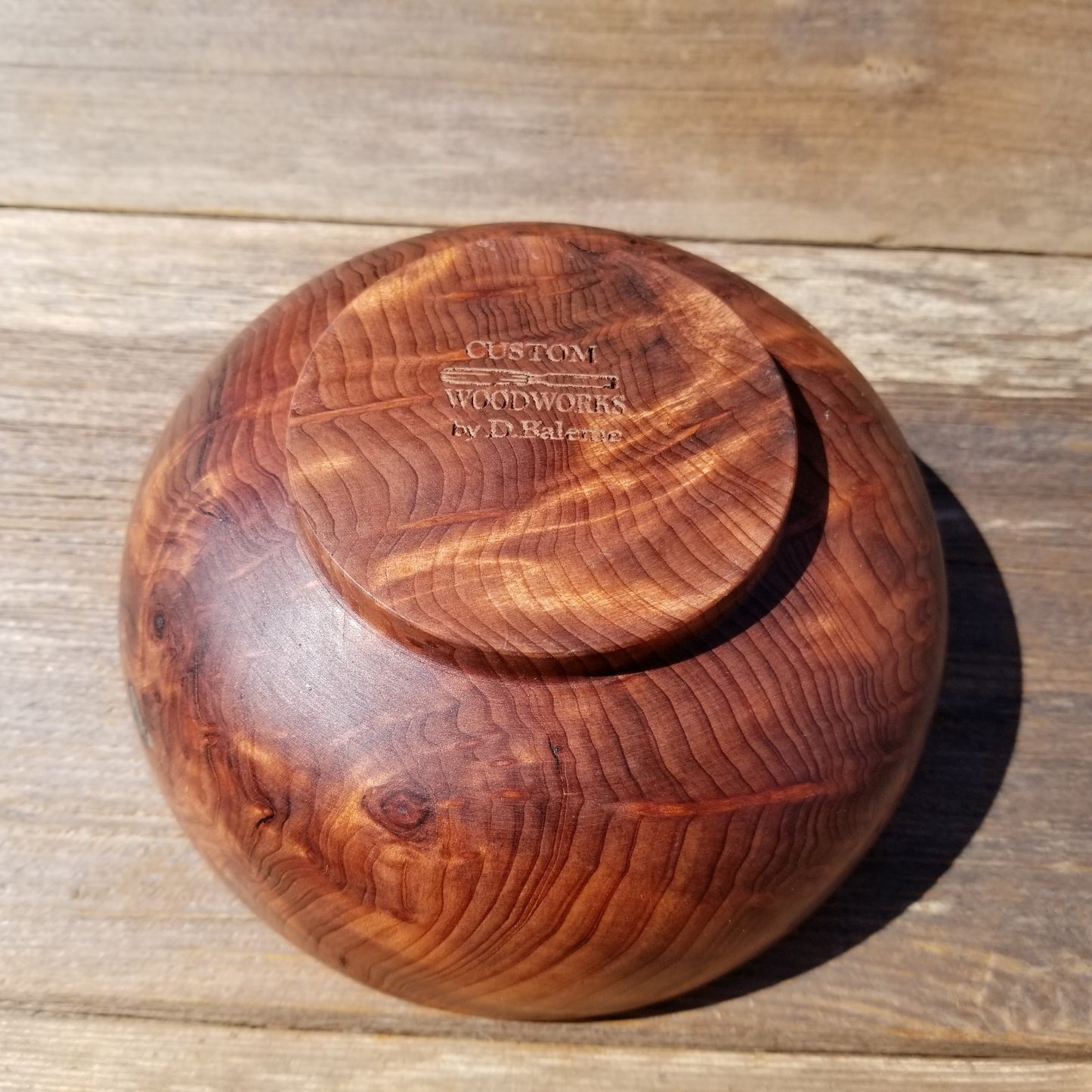 Redwood Burl Bowl Hand Turned 5 Inch Handmade Salad USA Made California #244