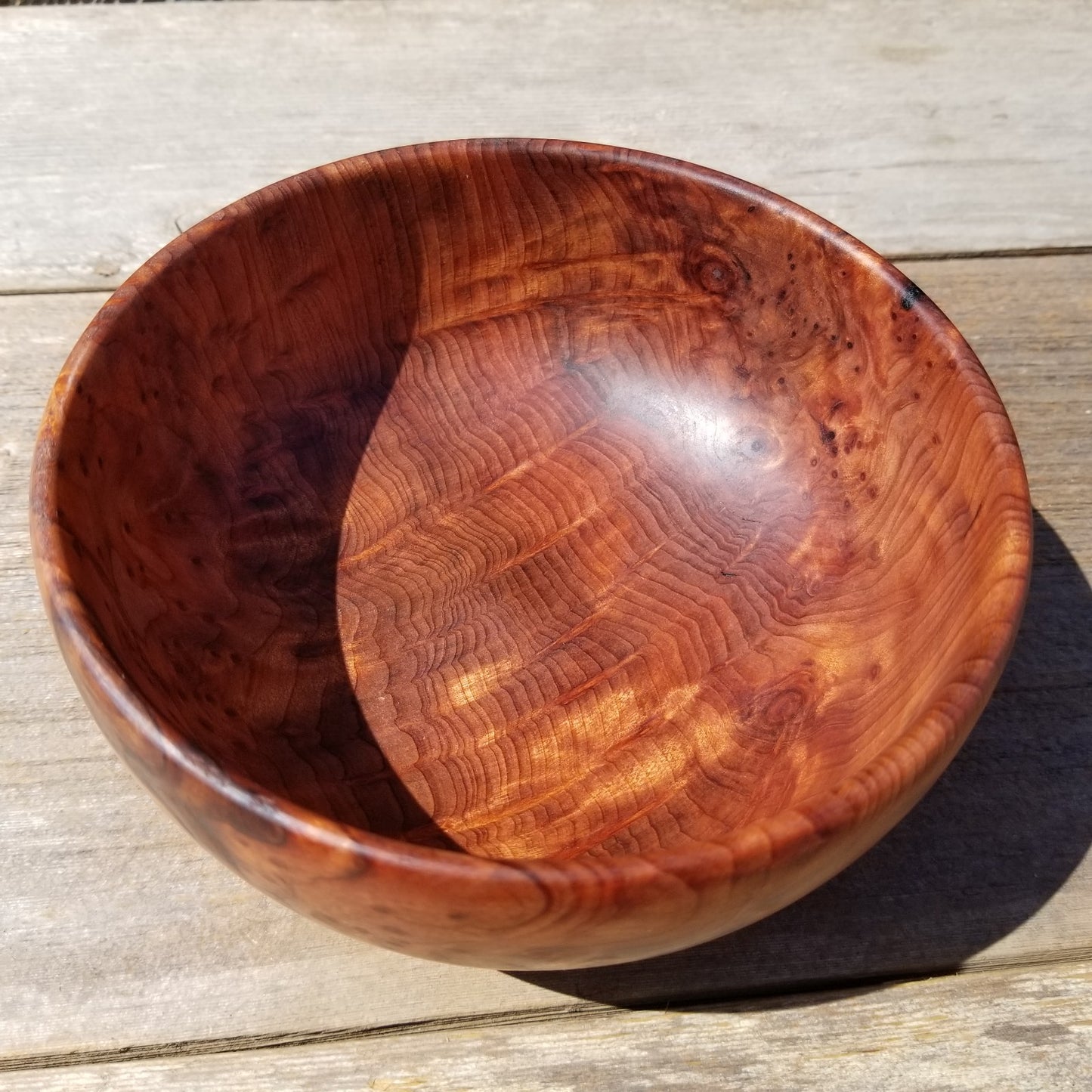 Redwood Burl Bowl Hand Turned 5 Inch Handmade Salad USA Made California #244