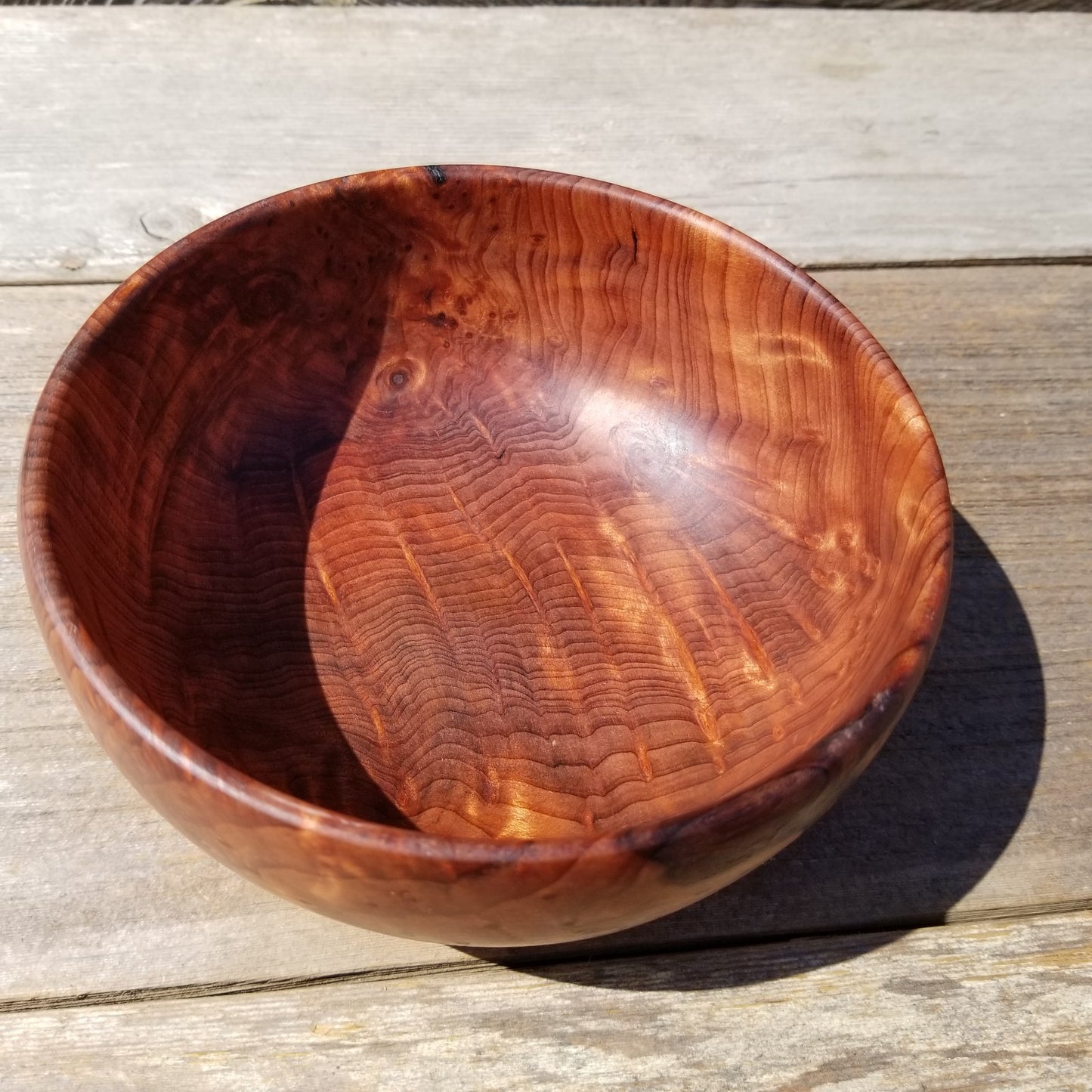 Redwood Burl Bowl Hand Turned 5 Inch Handmade Salad USA Made California #244