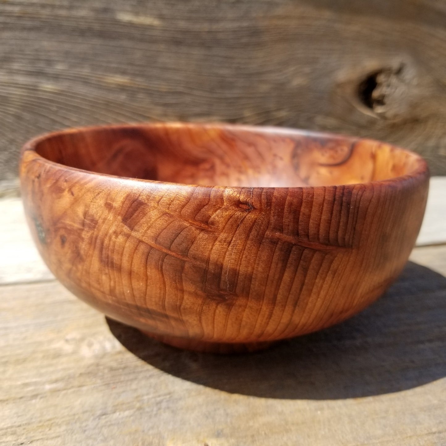 Redwood Burl Bowl Hand Turned 5 Inch Handmade Salad USA Made California #244