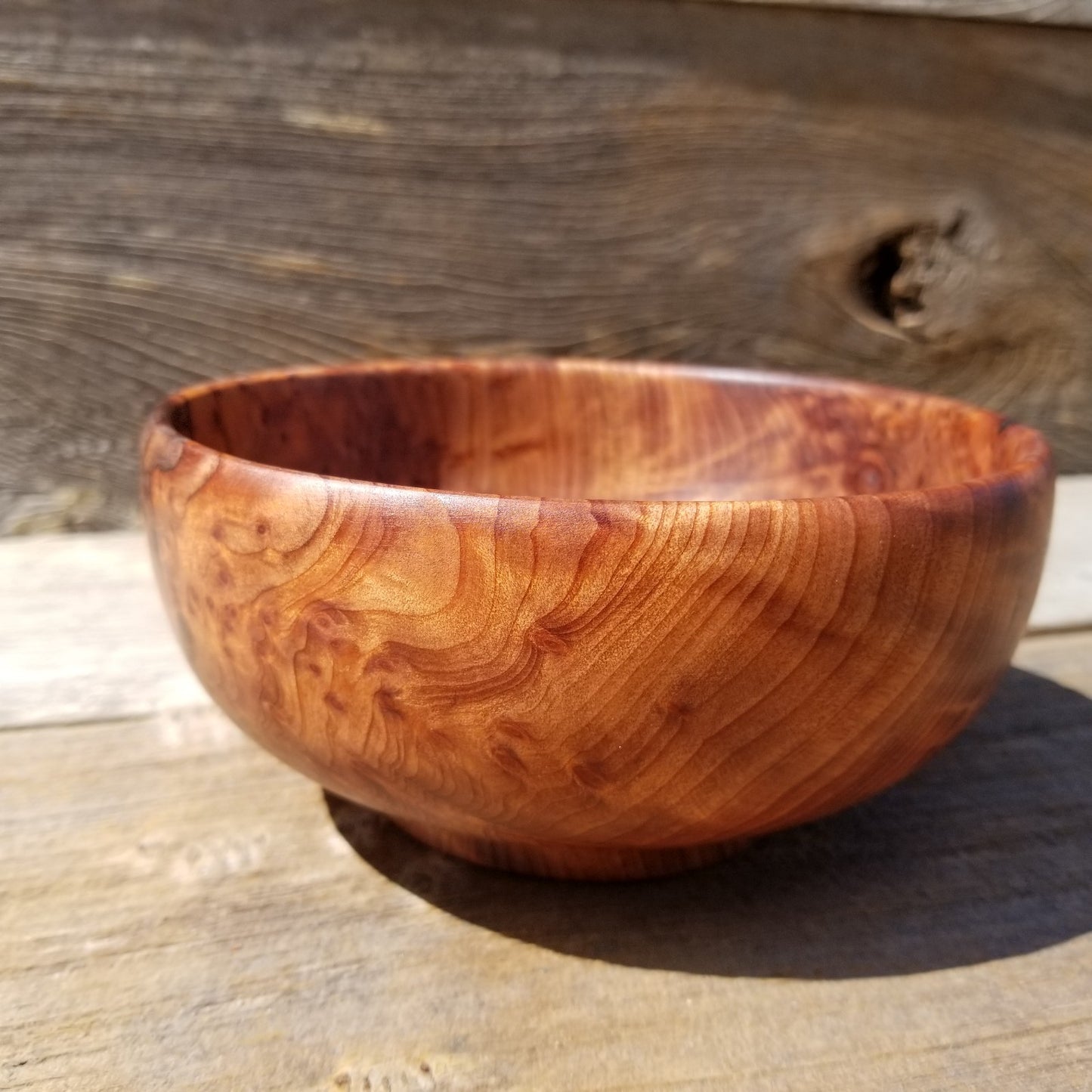 Redwood Burl Bowl Hand Turned 5 Inch Handmade Salad USA Made California #244