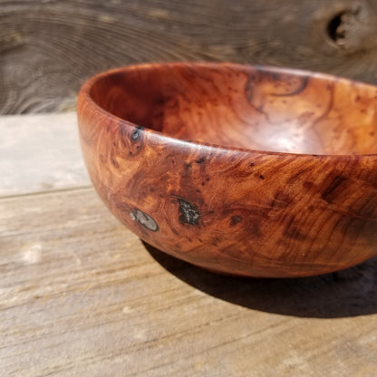 Redwood Burl Bowl Hand Turned 5 Inch Handmade Salad USA Made California #244
