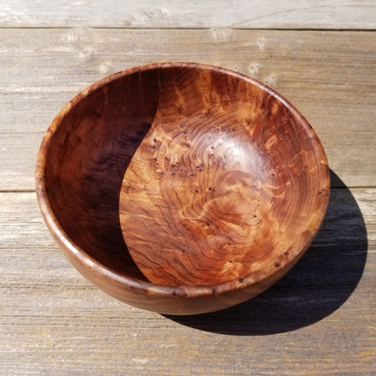 Wood Salad Bowl Redwood Bowl Handmade 5 Inch Beautiful Character #248 Unique