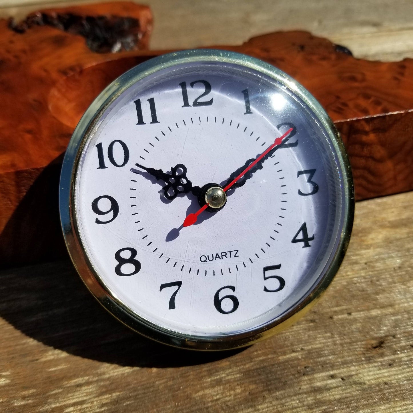 Redwood Wood Clock Redwood Burl Clock Desk #132