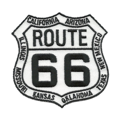 Route 66 With all Route State Names Iron On Patch Souvenir Emblem Badge Applique Accessory