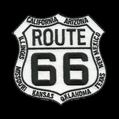 Route 66 With all Route State Names Iron On Patch Souvenir Emblem Badge Applique Accessory