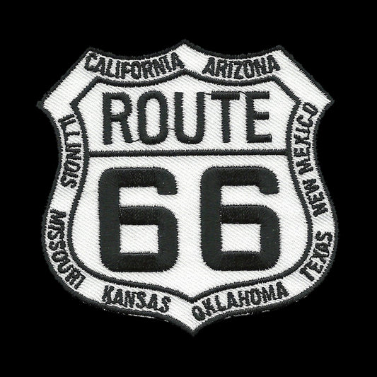 Route 66 With all Route State Names Iron On Patch Souvenir Emblem Badge Applique Accessory
