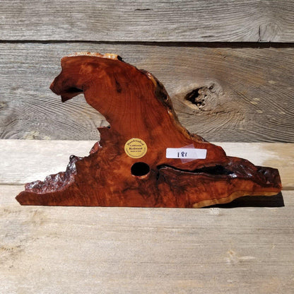 Wood Desk Clock Handmade California Redwood Burl Table Shelf Birthday Gift Wedding Gift Engagement Gift Housewarming Gift #181