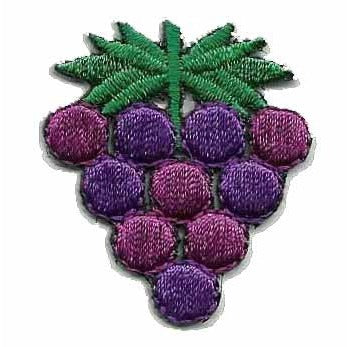 Grapes Bunch Iron On Patch – Cluster of Grapes – 1.5″ Craft Patch - California Grapes