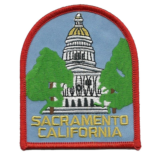 California Patch - Iron On Sacramento Capitol Building Souvenir Badge Emblem