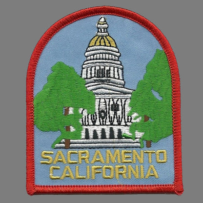 California Patch - Iron On Sacramento Capitol Building Souvenir Badge Emblem