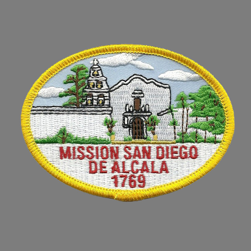 California Patch - Iron On Mission San Diego De Alcala 1769 Souvenir Badge Emblem