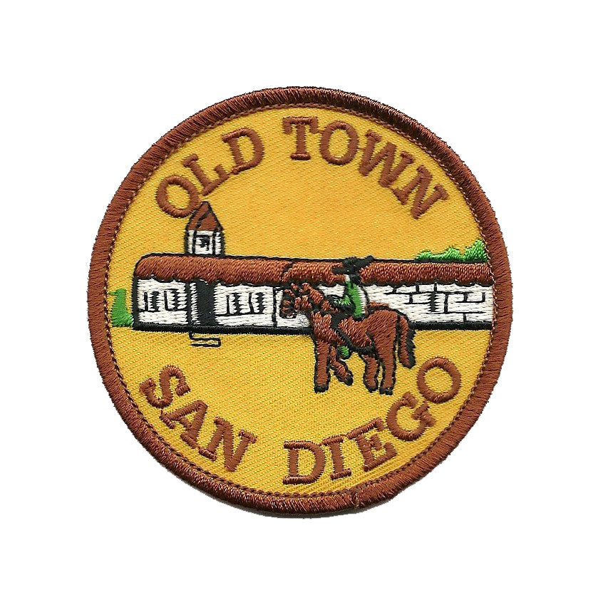 California Patch - San Diego Iron On Souvenir - Old Town - Mission Pueblo Badge Emblem