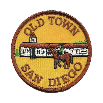 California Patch - San Diego Iron On Souvenir - Old Town - Mission Pueblo Badge Emblem