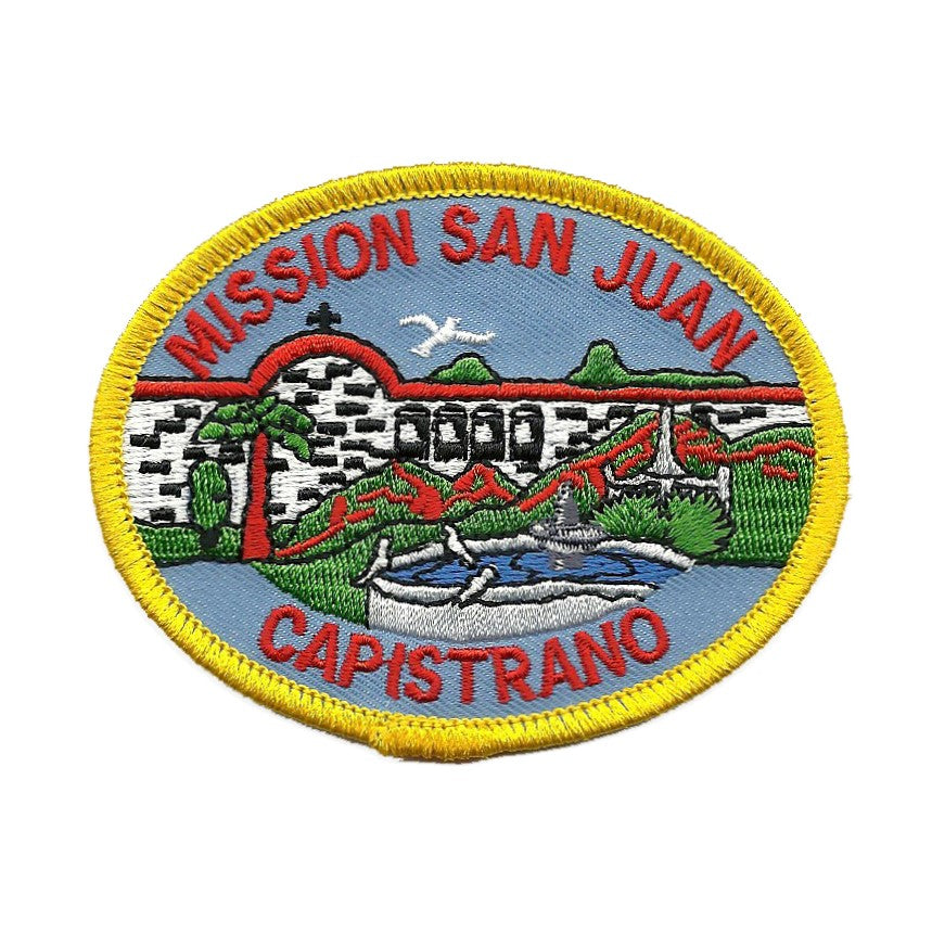 California Patch - Iron On Mission San Juan Capistrano Souvenir Badge Emblem