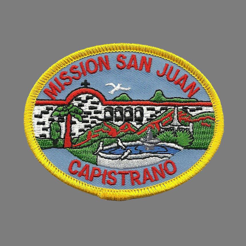 California Patch - Iron On Mission San Juan Capistrano Souvenir Badge Emblem