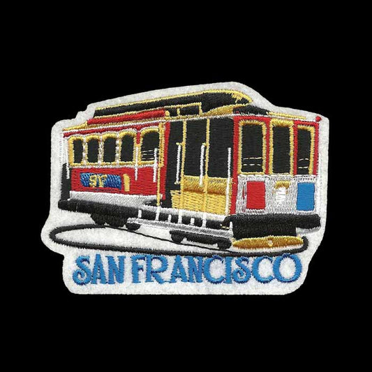 San Francisco Cable Car Iron On Patch Embroidered Badge Emblem Applique