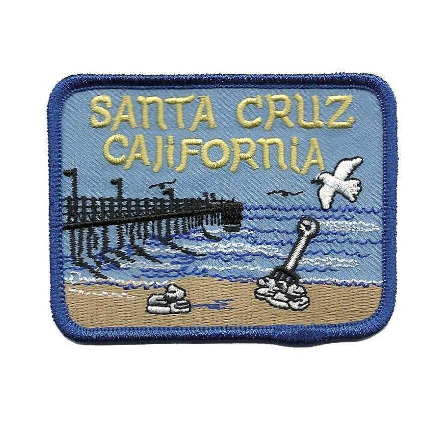 Santa Cruz Pier California Iron On Patch Souvenir Badge Emblem