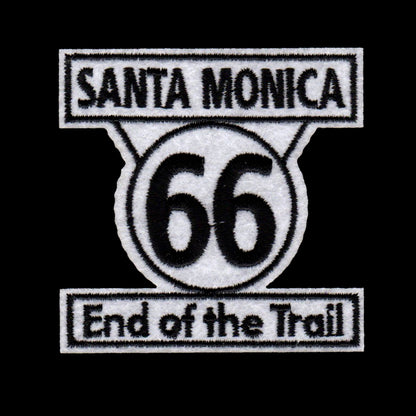 Santa Monica Route 66 End of the Trail Patch Iron On Souvenir Badge Emblem Applique