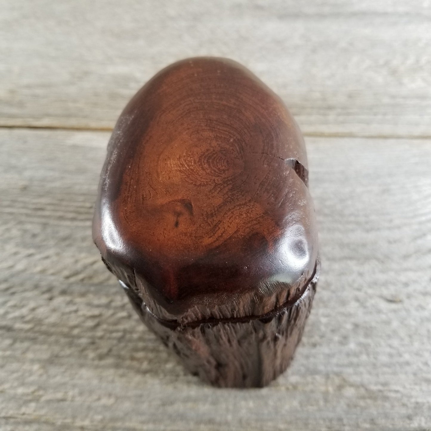 Wood Ring Box California Redwood Rustic Live Edge Mini #292