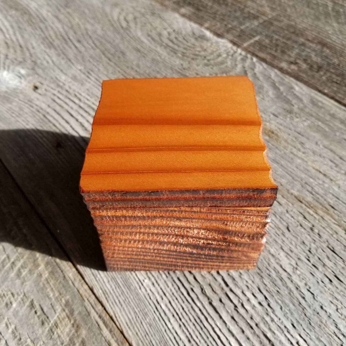 Wood Ring Box Redwood Rustic Handmade California Redwood #404 Engagement Jewelry Box #404 3 inch Christmas Present Anniversary Gift Square