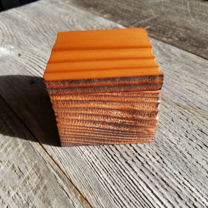 Wood Ring Box Redwood Rustic Handmade California Redwood #404 Engagement Jewelry Box #404 3 inch Christmas Present Anniversary Gift Square